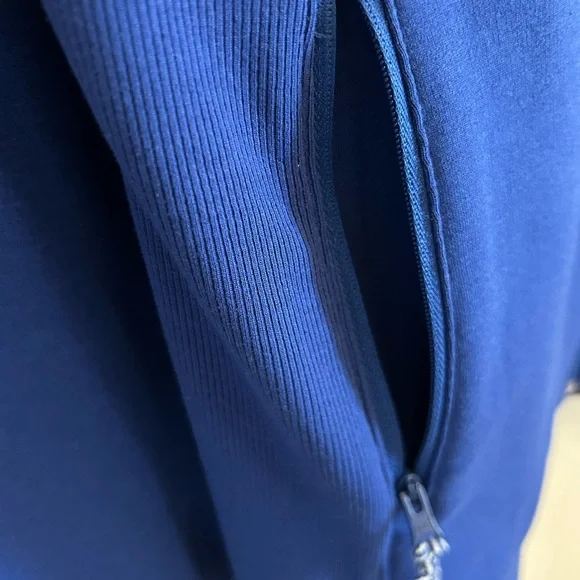 Talbots Royal Blue Zip-Front Bomber Jacket - Picture 9 of 14